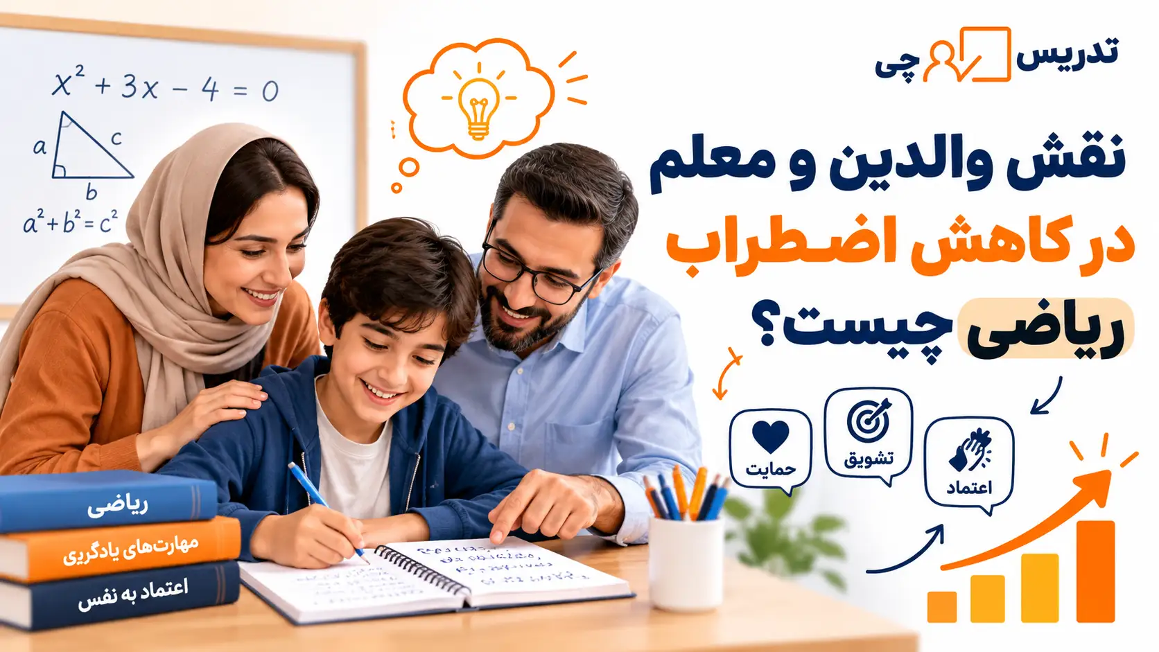 نقش والدین و معلم در کاهش اضطراب ریاضی