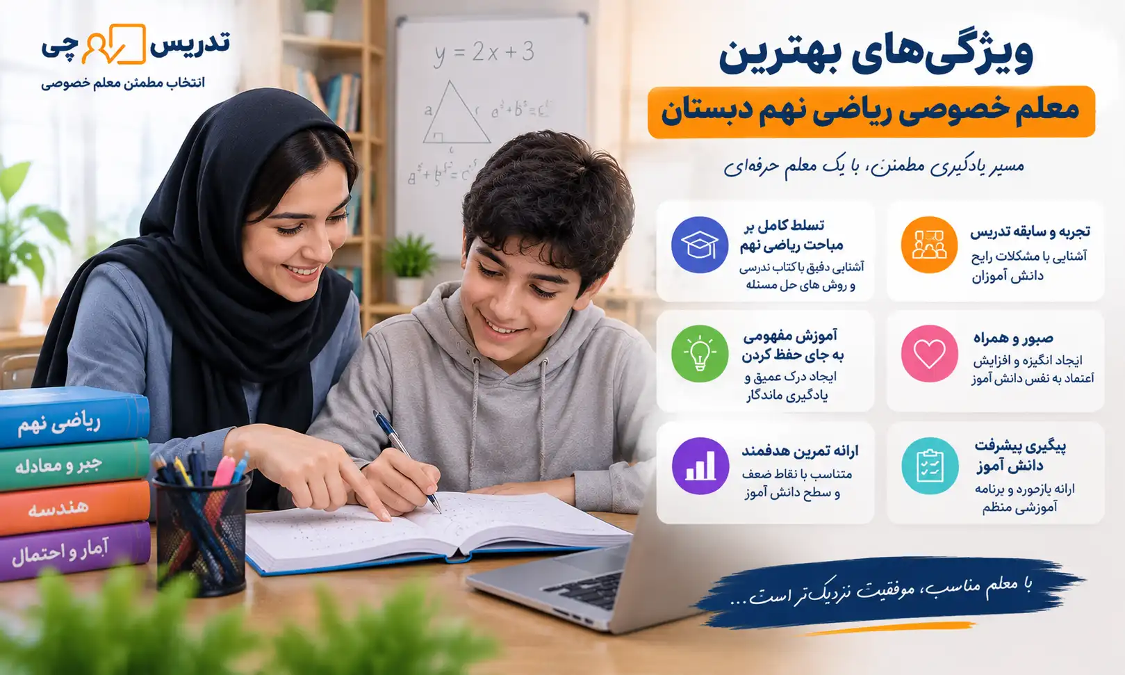 ویژگی های بهترین معلم خصوصی ریاضی نهم دبستان